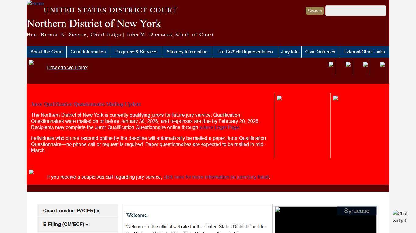 Northern District of New York United States District Court